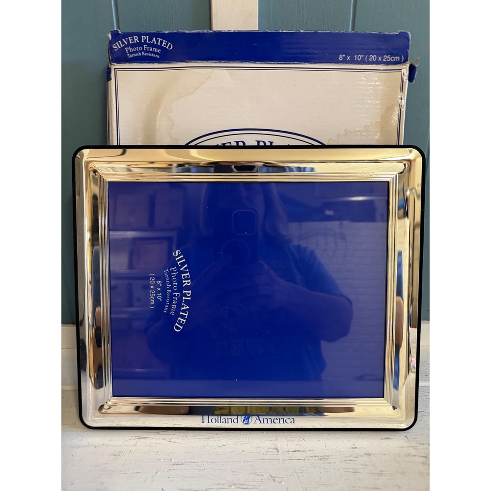 Holland America Line Silver Plated 8x10 Photo Frame Tarnish Resistant Cruise Log